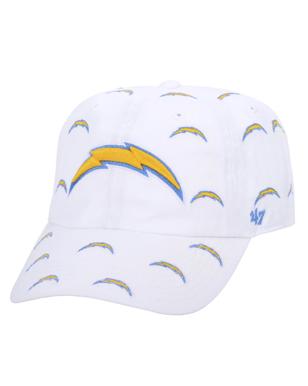 Бейсболка  '47 Brand Clean Up Los Angeles Chargers White Gold отзывы