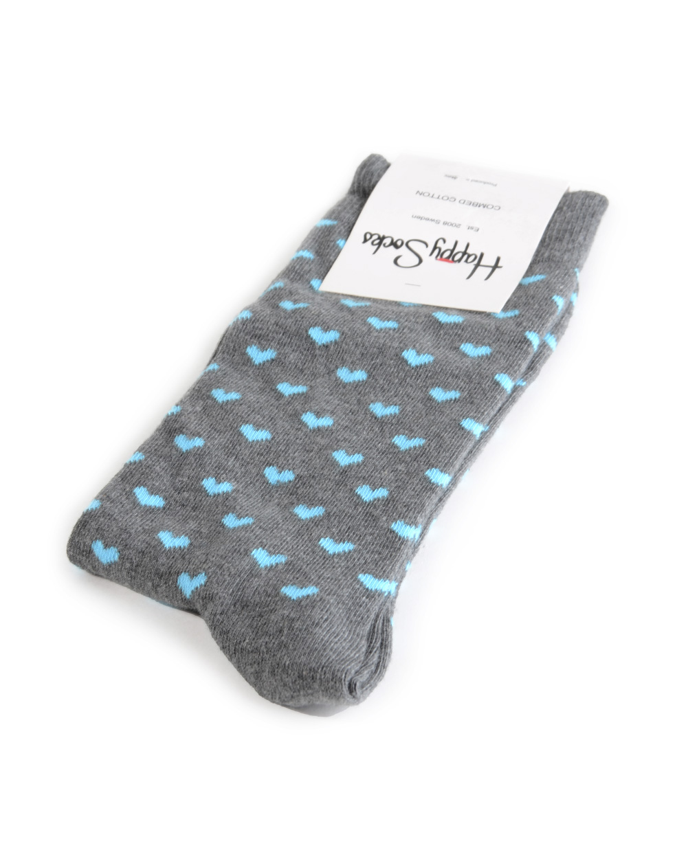 Носки мужские Happy Socks Combed Cotton Heart Mini Grey отзывы
