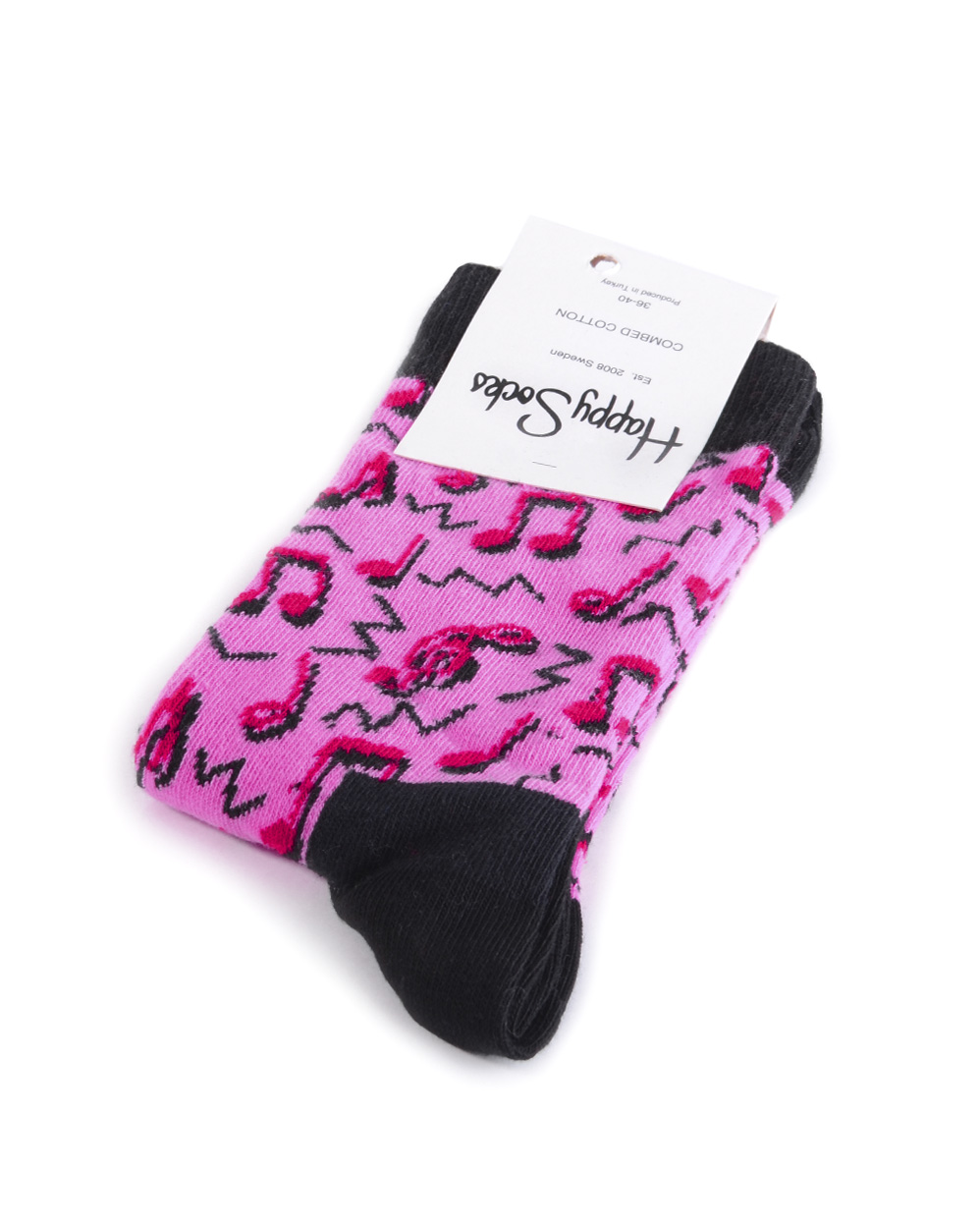 Носки женские Happy Socks Combed Cotton Music Pink отзывы