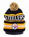 Шапка с помпоном на флисе '47 Brand NFL Pittsburgh Steelers Black Yellow