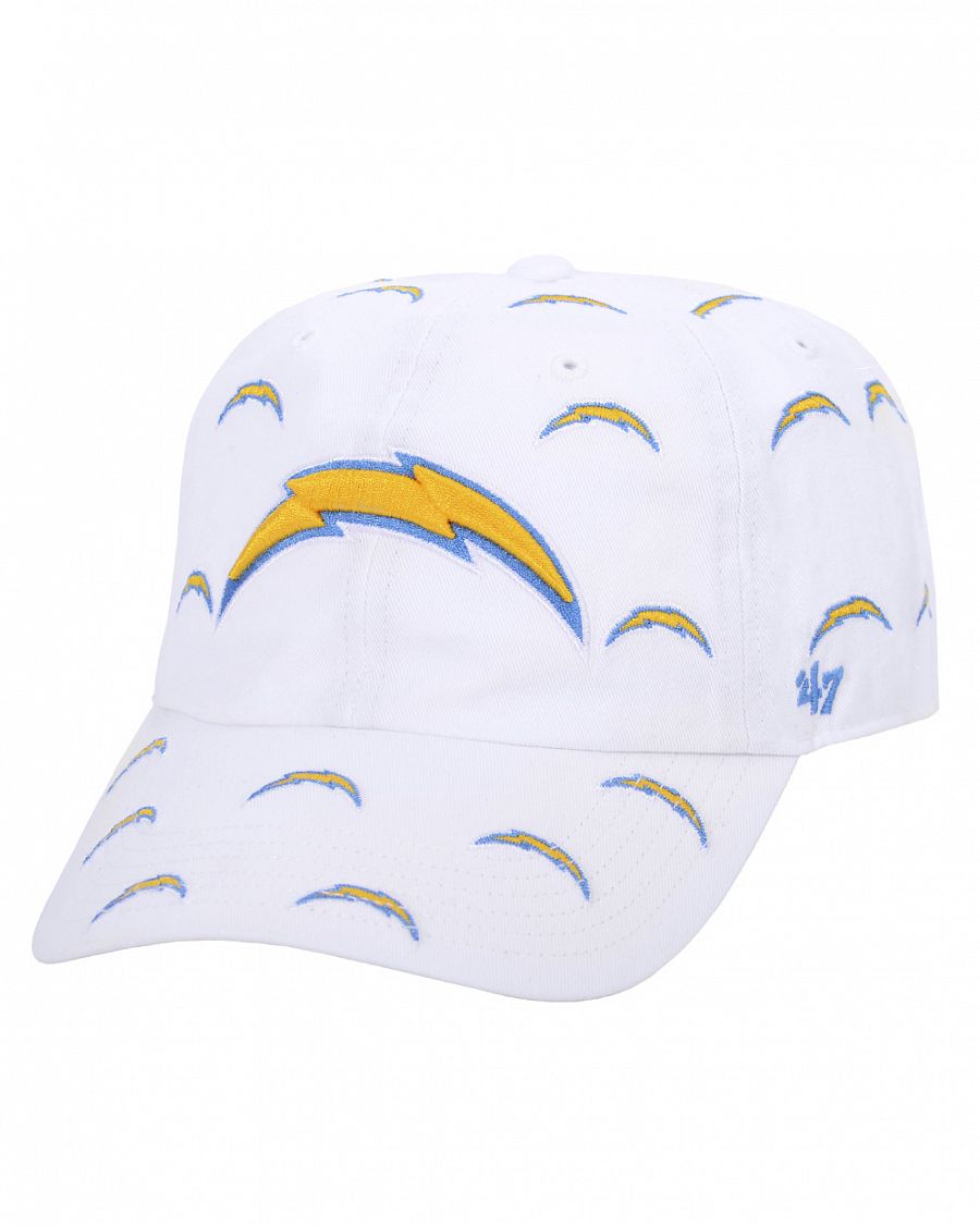 Бейсболка  '47 Brand Clean Up Los Angeles Chargers White Gold отзывы
