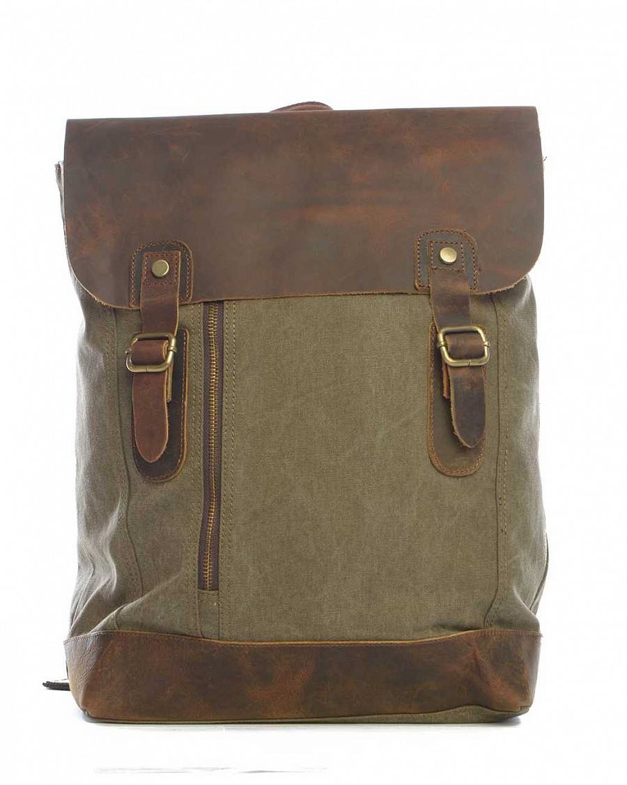 Рюкзак-мешок городской Kaukko Authentic Bags Co.Ltd FP42 Dark Green Brown отзывы