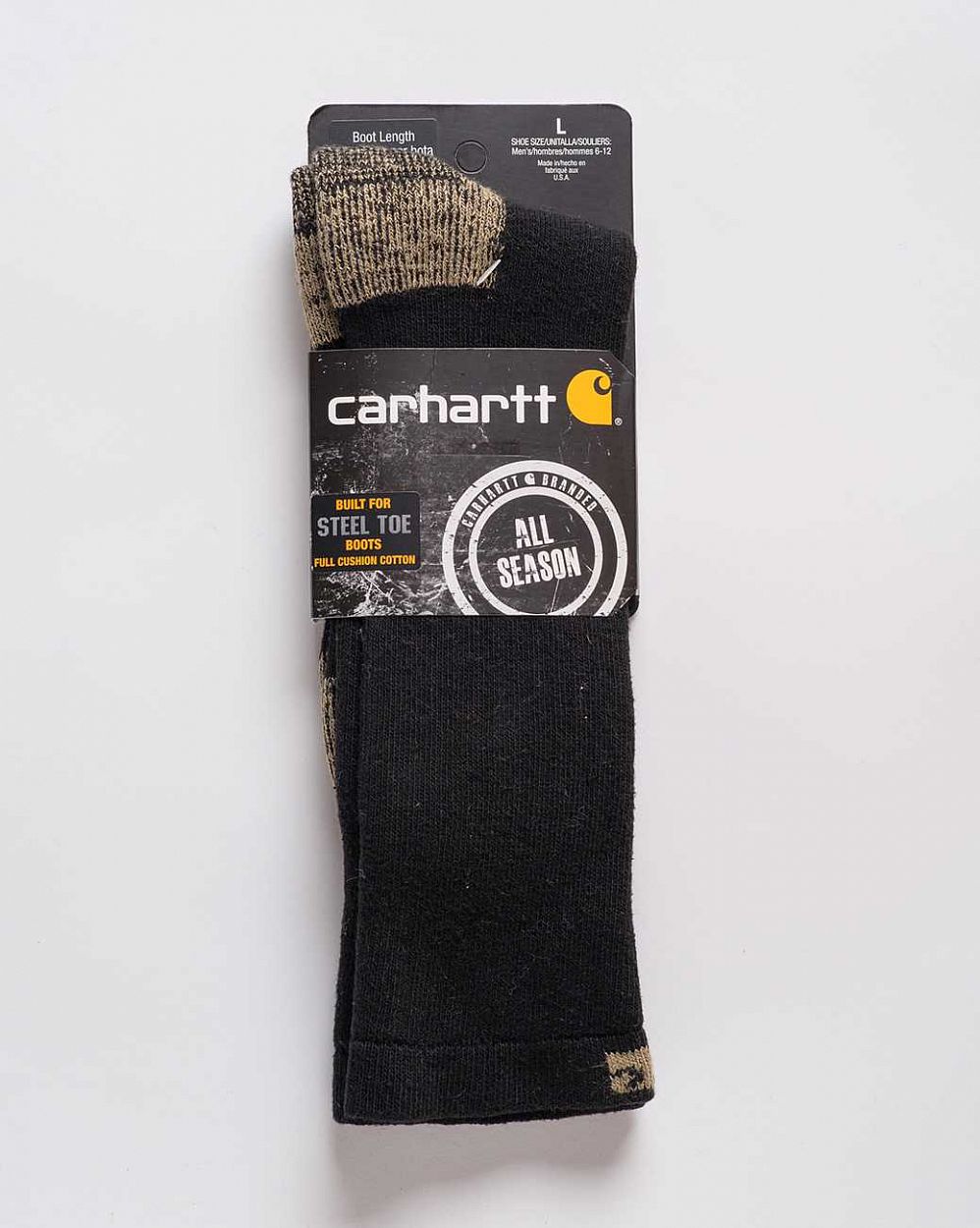 Носки мужские теплые Carhartt USA Built For Steel Toe Boots 555 Black отзывы
