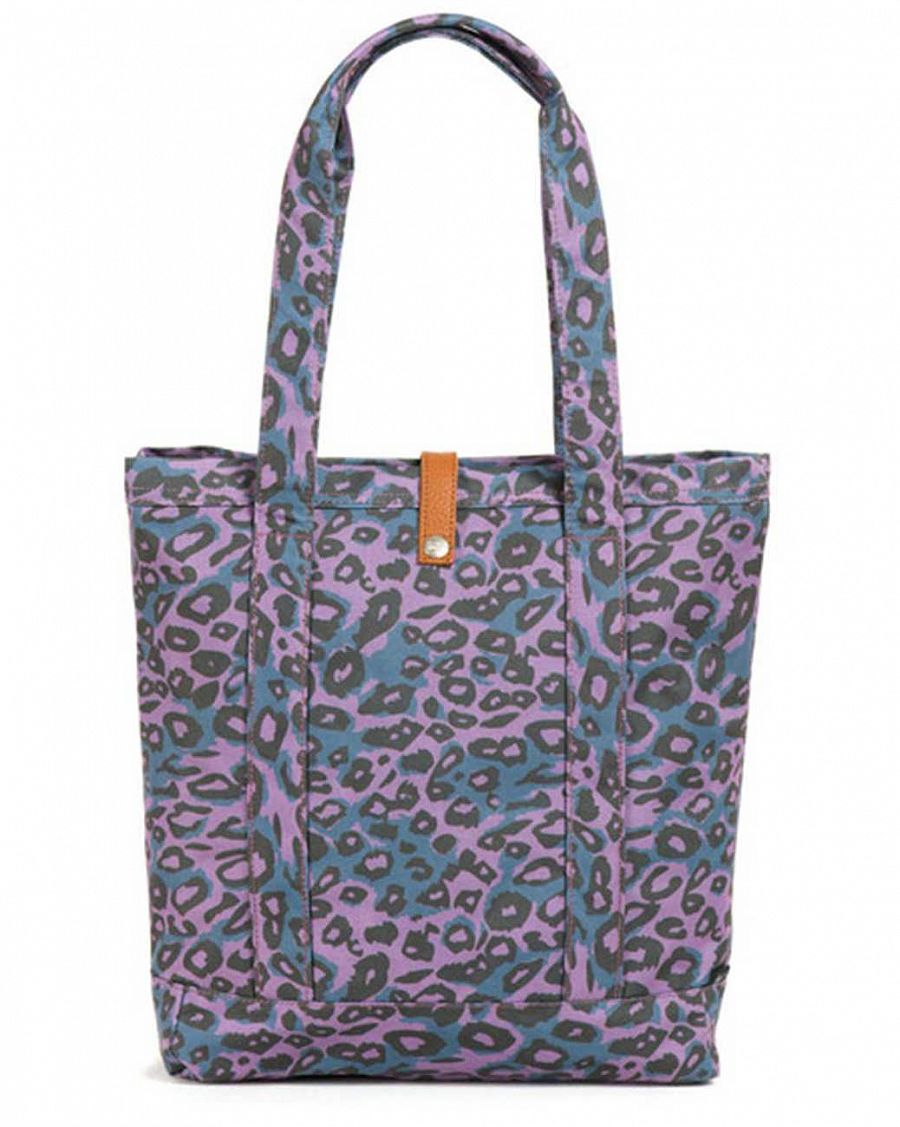Сумка шоппер через плечо Herschel market purple leopard отзывы