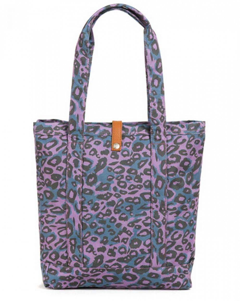 Сумка шоппер через плечо Herschel market purple leopard отзывы