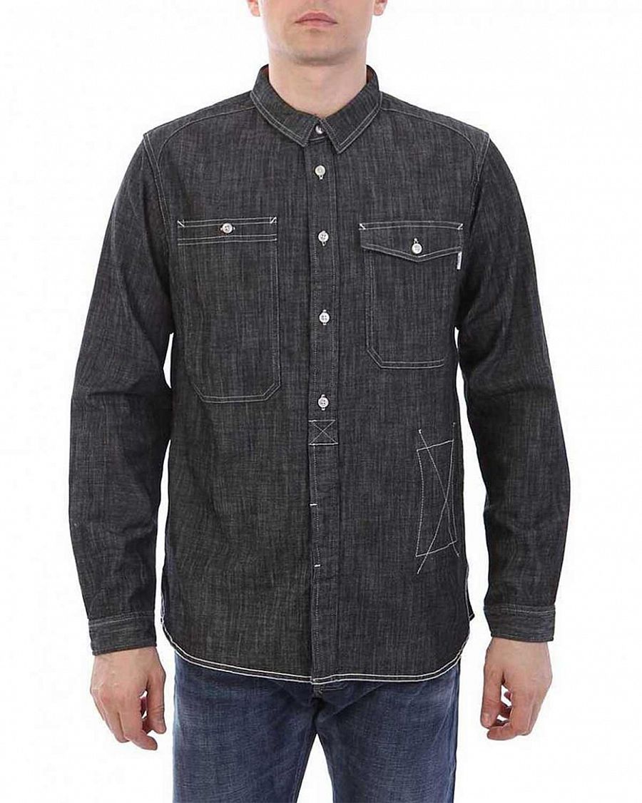 Рубашка мужская с длинным рукавом Publish Brand USA Ross Denim Black отзывы