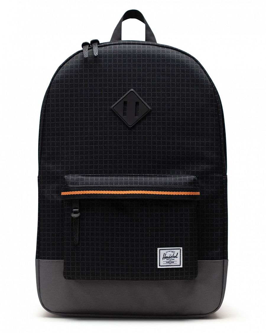 Рюкзак водоотталкивающий с карманом для 15 ноутбука Herschel Heritage BLACK GRID GARGOYLE отзывы