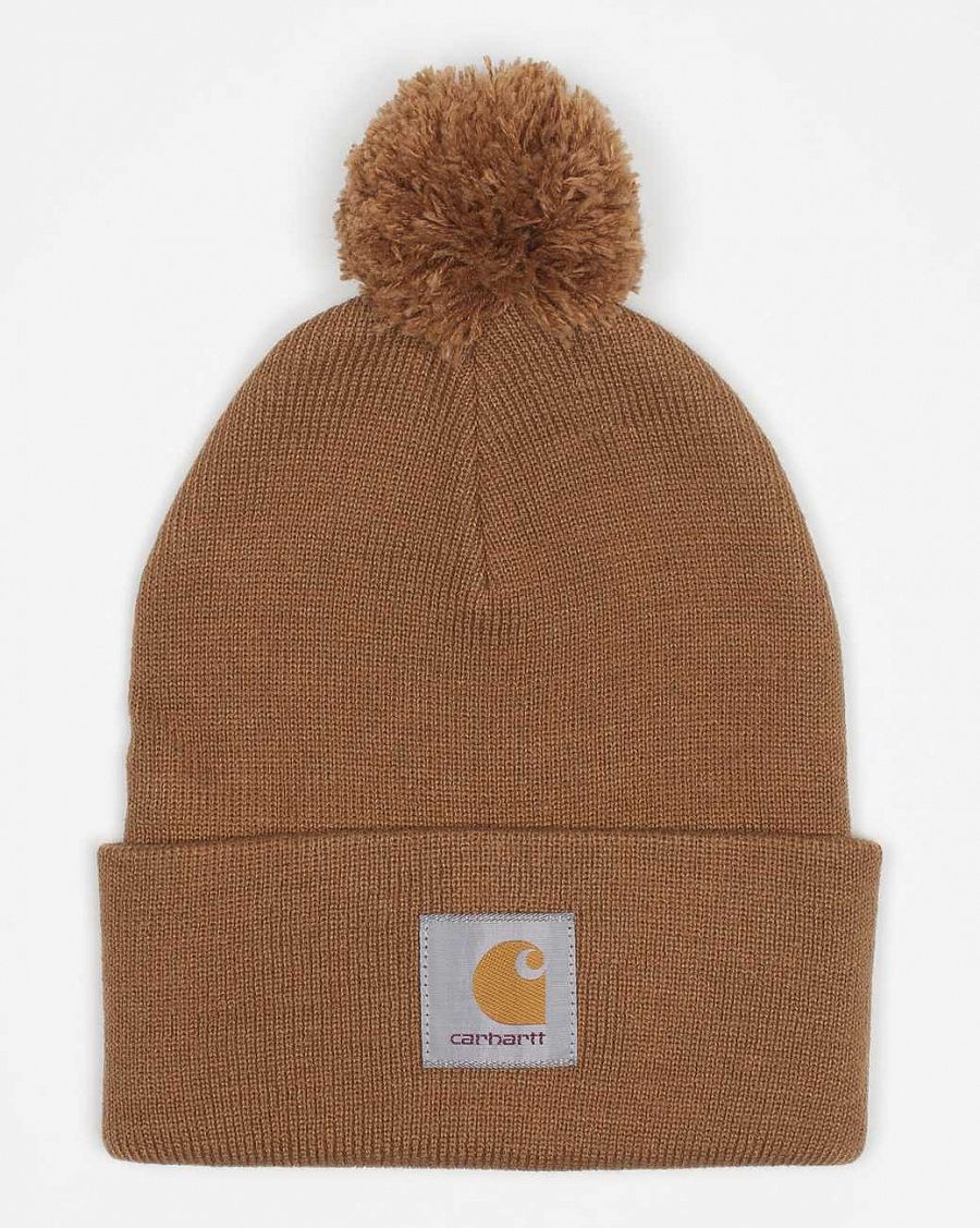 Шапка Carhartt WIP Bobble Watch Cap Beanie Brown отзывы