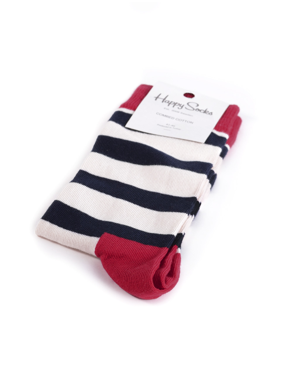 Носки мужские Happy Socks Combed Cotton Stripes White отзывы