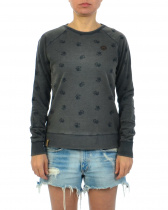 Толстовка женская свитшот Naketano Train Harder Heritage Indigo Blue Melange