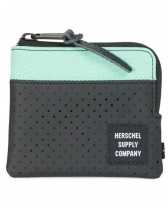 Кошелек на молнии и слотом для карт Herschel Johnny Aspect Black Lucite Green