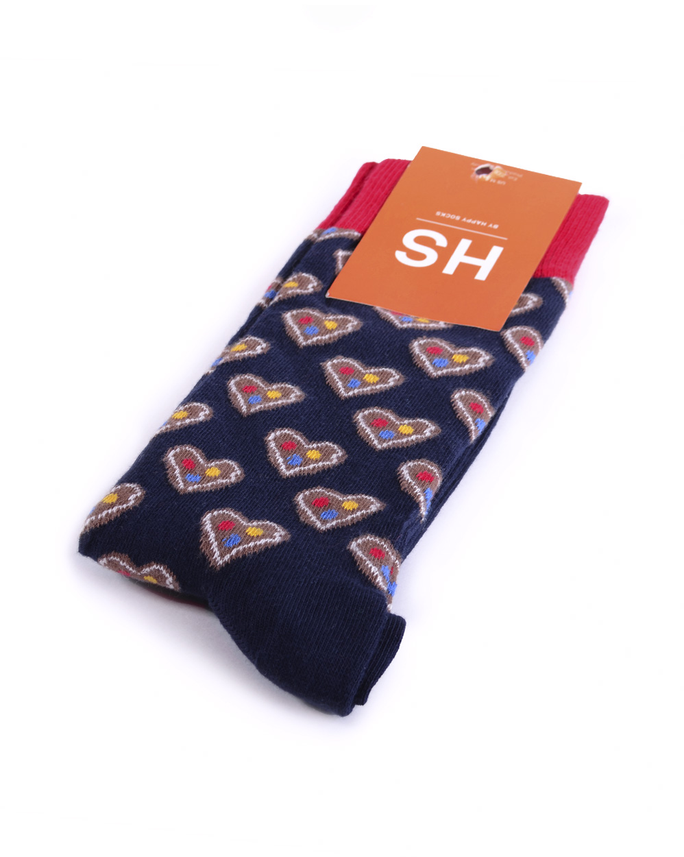 Носки мужские Happy Socks Combed Cotton Big Heart Navy отзывы