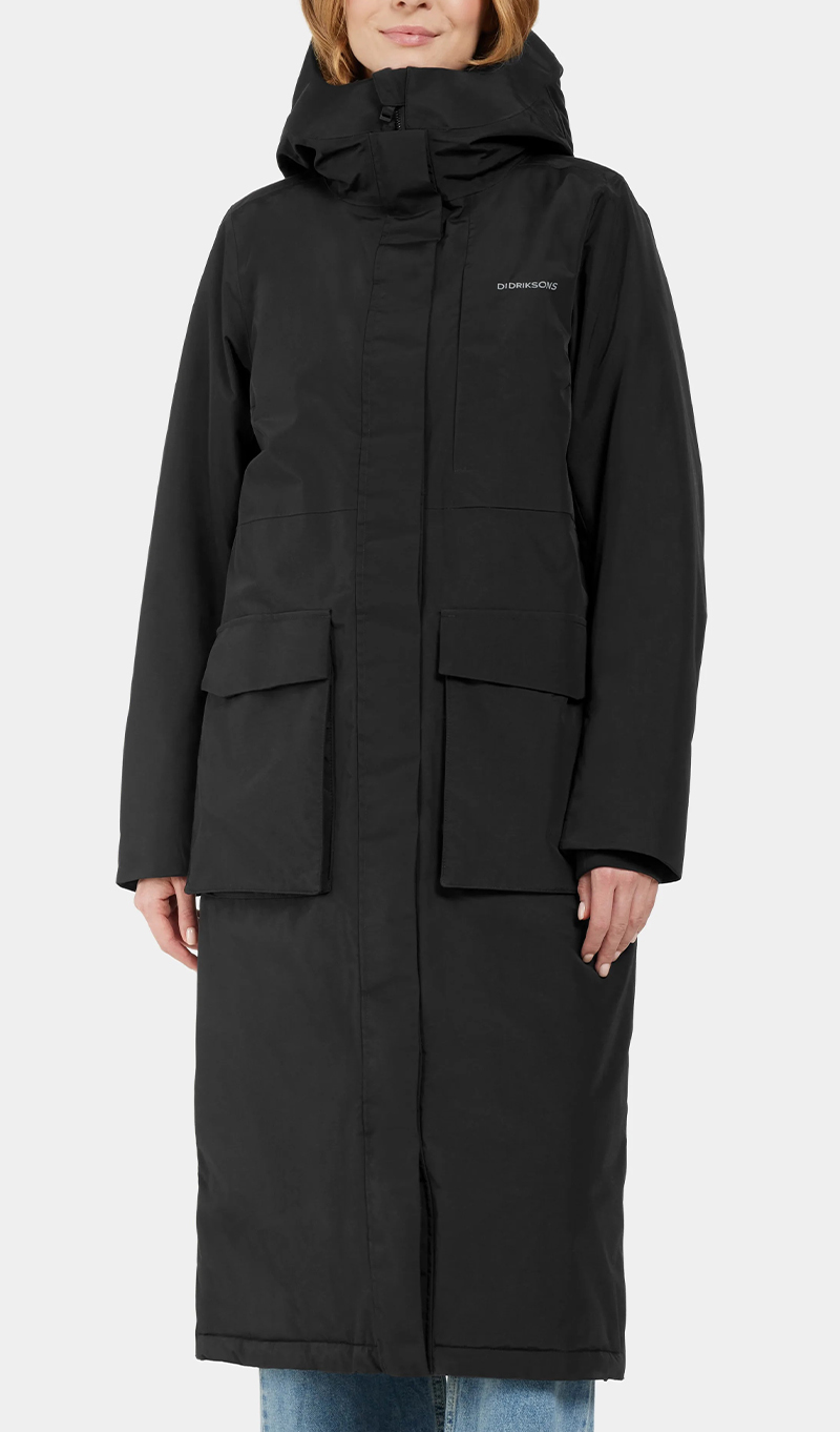 Парка женская зимняя водонепроницаемая Didriksons Leya Long Black отзывы