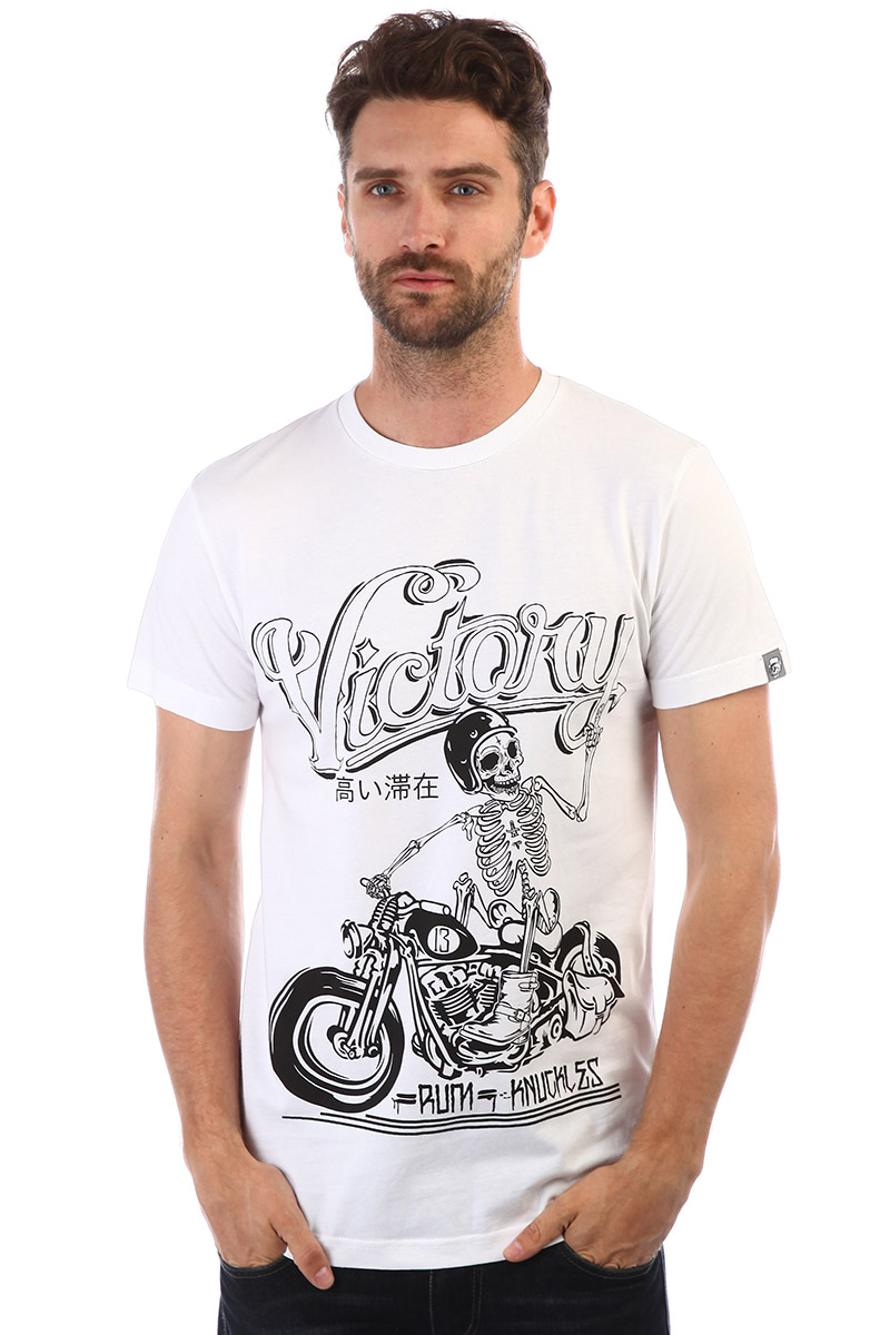 Футболка мужская Англия Rum Knuckies Biker Victory White 2 отзывы