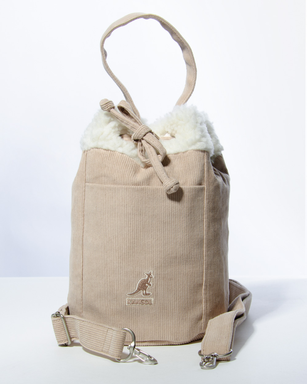 Сумочка через плечо KANGOL CORD MIX BUCKET BAG Beige отзывы