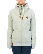 Толстовка женская с капюшоном Naketano Blonder Engel Wiederkauer Stone Grey Gun Melange