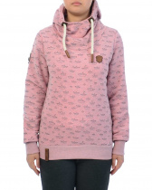 Толстовка женская с капюшоном Naketano Ich Denke Also Spinn Ich II Schutz Pink Melange