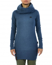Толстовка женская длинная с высоким воротом Naketano Schniedelwutz Bluegrey
