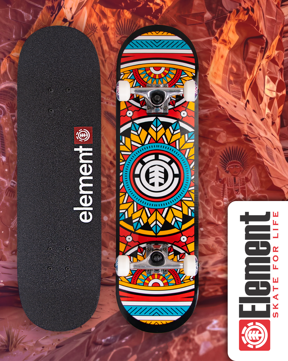 Скейтборд в Сборе Element 6 размер 8.25 (24 голубой лист 8.25) отзывы