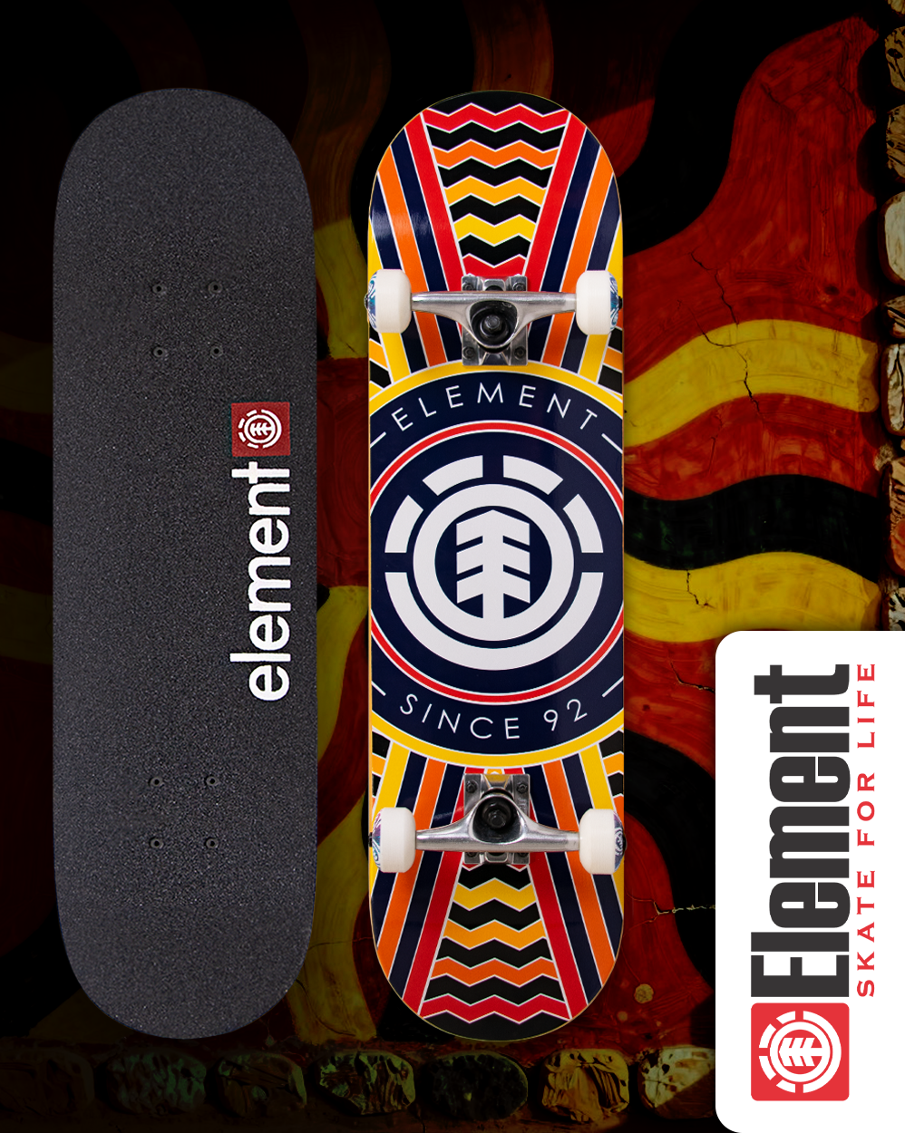 Скейтборд в Сборе Element 6 размер 8.25 (25 желтый оранжевый 8.25) отзывы