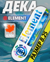 Дека Element с покрытием 8.25 (9 белый голубой 8.25)