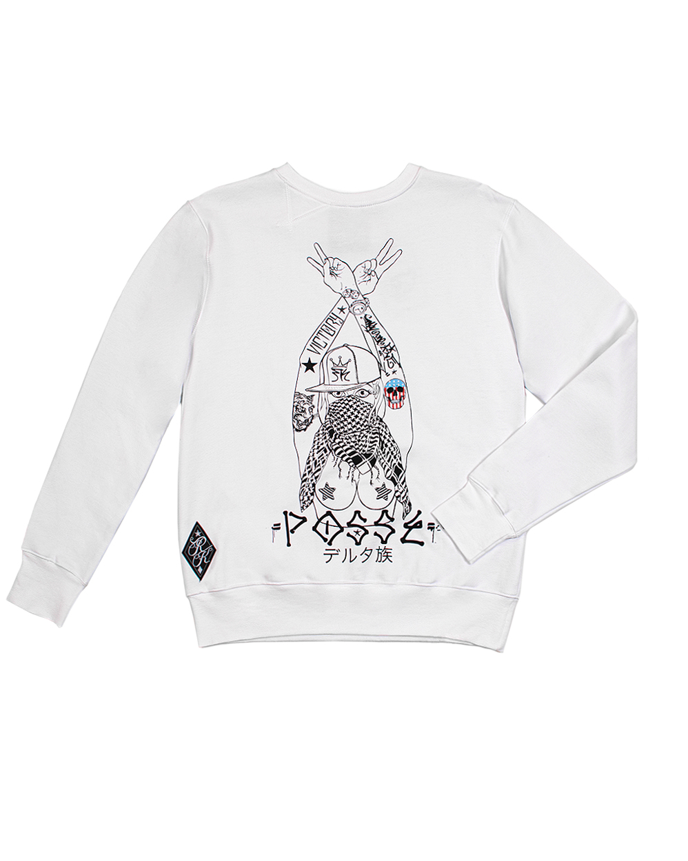 Толстовка свитшот Rum Knuckies V Posse White отзывы