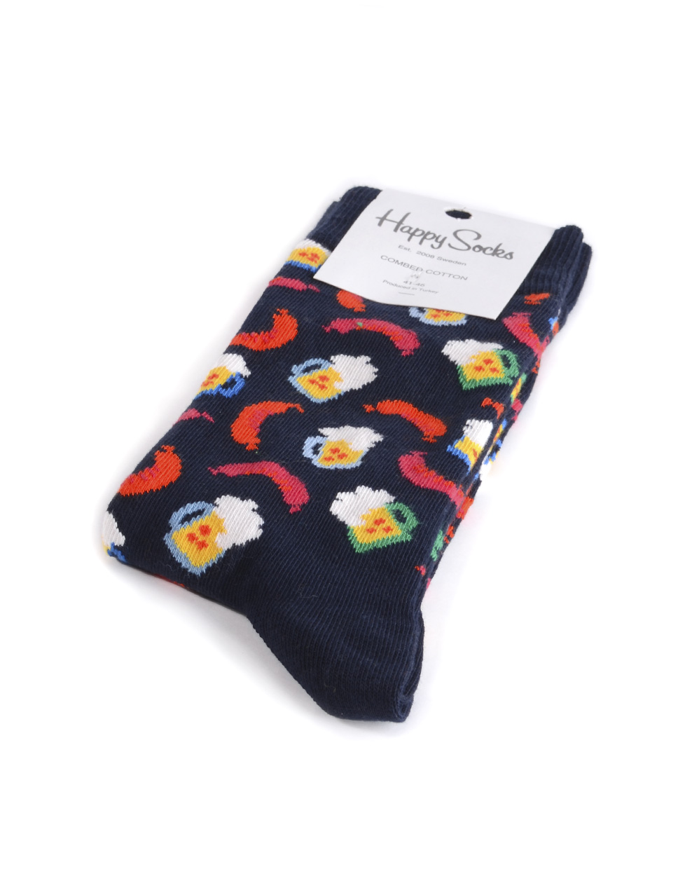 Носки мужские Happy Socks Combed Cotton Beer Black отзывы