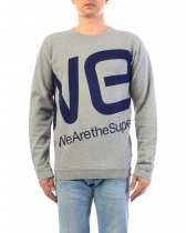 Толстовка мужская свитшот WeSC Blown Up Logo Grey