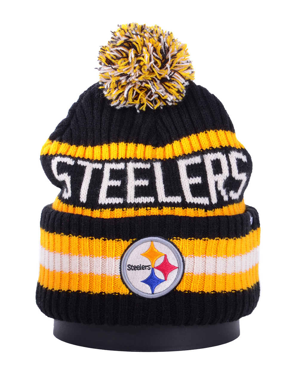 Шапка с помпоном на флисе '47 Brand NFL Pittsburgh Steelers Black Yellow отзывы