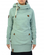 Толстовка женская длинная на молнии с капюшоном Naketano F... Me 3 Times Gun Smoke