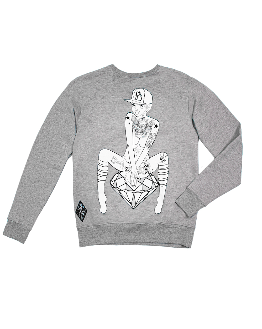 Толстовка свитшот Rum Knuckies Ladi Diamond Grey отзывы