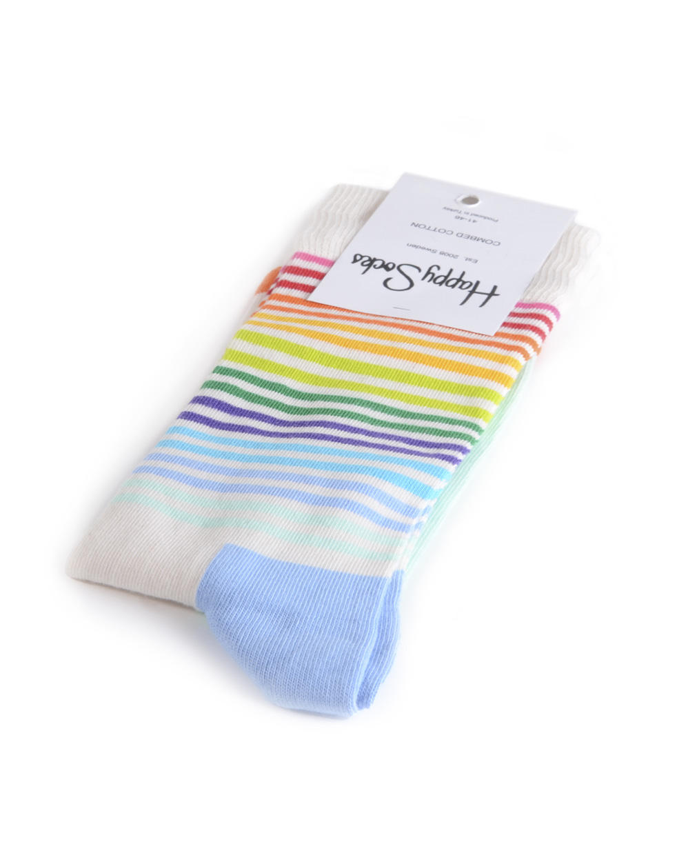 Носки мужские Happy Socks Combed Cotton Stripes Small Blue отзывы