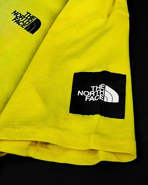 Футболка мужская The North Face Left Label Back Box Print Yellow Black Label Футболка мужская The North Face Left Label Back Box Print Yellow Black Label