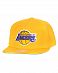 Бейсболка с прямым козырьком Mitchell and Ness WOOL SOLID Los Angeles Lakers Yellow отзывы