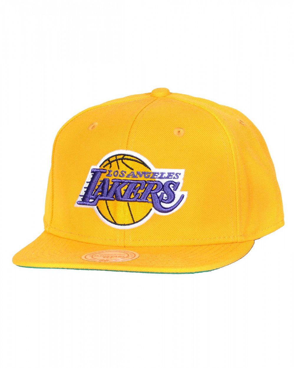 Бейсболка с прямым козырьком Mitchell and Ness WOOL SOLID Los Angeles Lakers Yellow отзывы