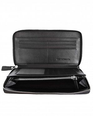 Кошелек клатч кожаный Obey Snake Leather Black Кошелек клатч кожаный Obey Snake Leather Black