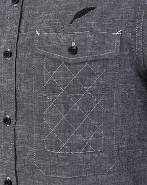 Рубашка мужская с длинным рукавом Publish Brand USA Dayton Navy