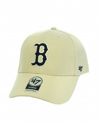 Бейсболка классическая с изогнутым козырьком '47 Brand MVP Boston Red Sox BN Bone