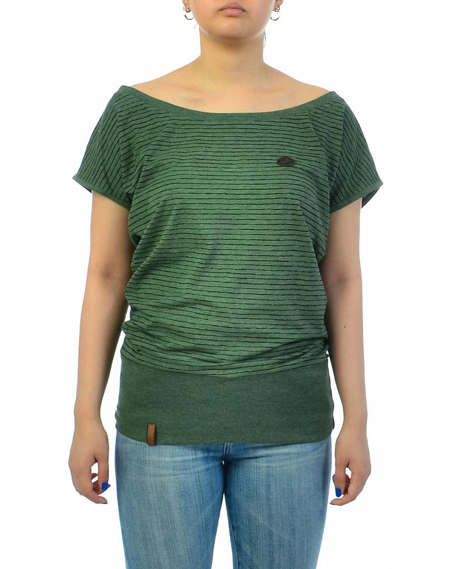 Футболка женская летняя на широкой резинке Naketano Wolle Dizzy VIII Pine Green Melange отзывы Футболка женская летняя на широкой резинке Naketano Wolle Dizzy VIII Pine Green Melange отзывы