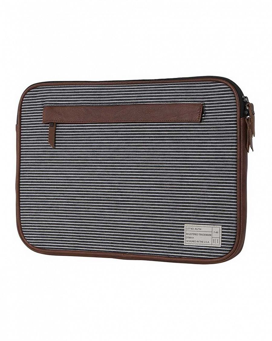 Чехол для ноутбука HEX Fleet MacBook Pro sleeve with IPad pocket Black Grey stripe отзывы