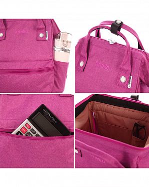 Рюкзак водоотталкивающий с двумя ручками Anello Kuchigane Japan Deep Pink Рюкзак водоотталкивающий с двумя ручками Anello Kuchigane Japan Deep Pink