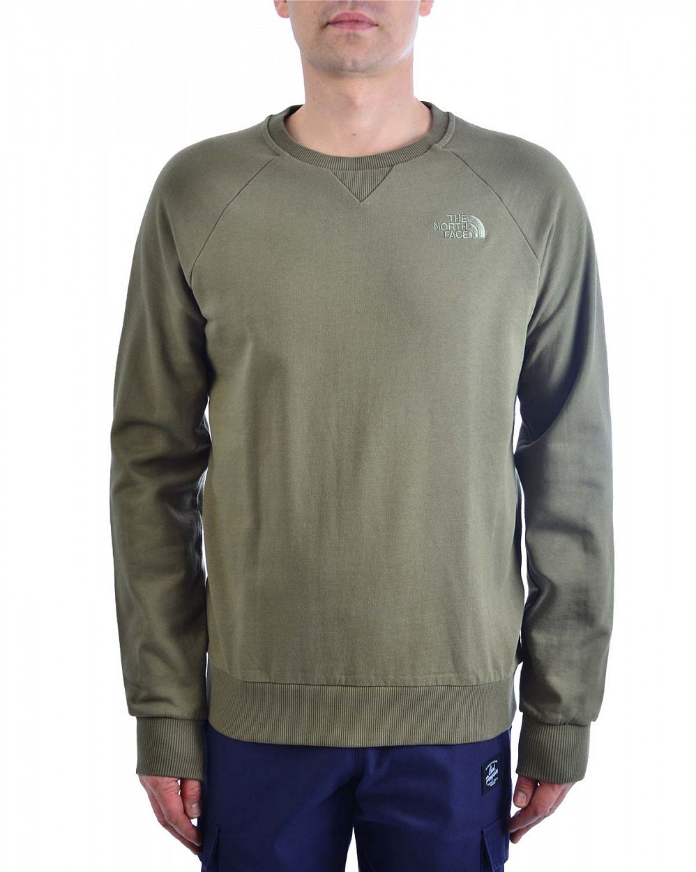 Толстовка мужская свитшот из хлопка The North Face Dome Simple Raglan Olive отзывы