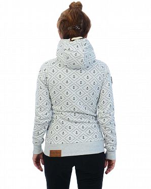 Толстовка женская с капюшоном Naketano Fiasche Pommes Amazing Grey