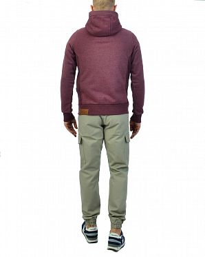 Толстовка мужская на молнии с капюшоном Naketano Full-Zip Hoodie Birol Bordeaux T Толстовка мужская на молнии с капюшоном Naketano Full-Zip Hoodie Birol Bordeaux T