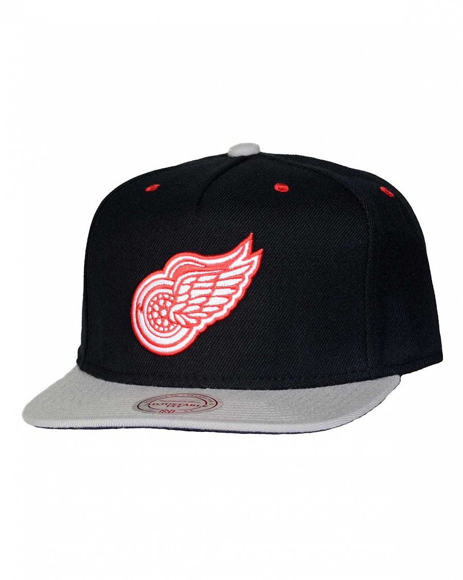 Бейсболка с прямым козырьком Mitchell and Ness CORD VISOR Detroit Red Wings Black отзывы