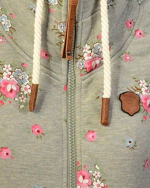 Толстовка женская на молнии с высоким воротом Naketano Brutalitat meine Gun Smoke Толстовка женская на молнии с высоким воротом Naketano Brutalitat meine Gun Smoke