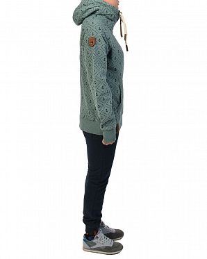 Толстовка женская на молнии с капюшоном Naketano Jennifer Hart Stormy Sea Melange Толстовка женская на молнии с капюшоном Naketano Jennifer Hart Stormy Sea Melange