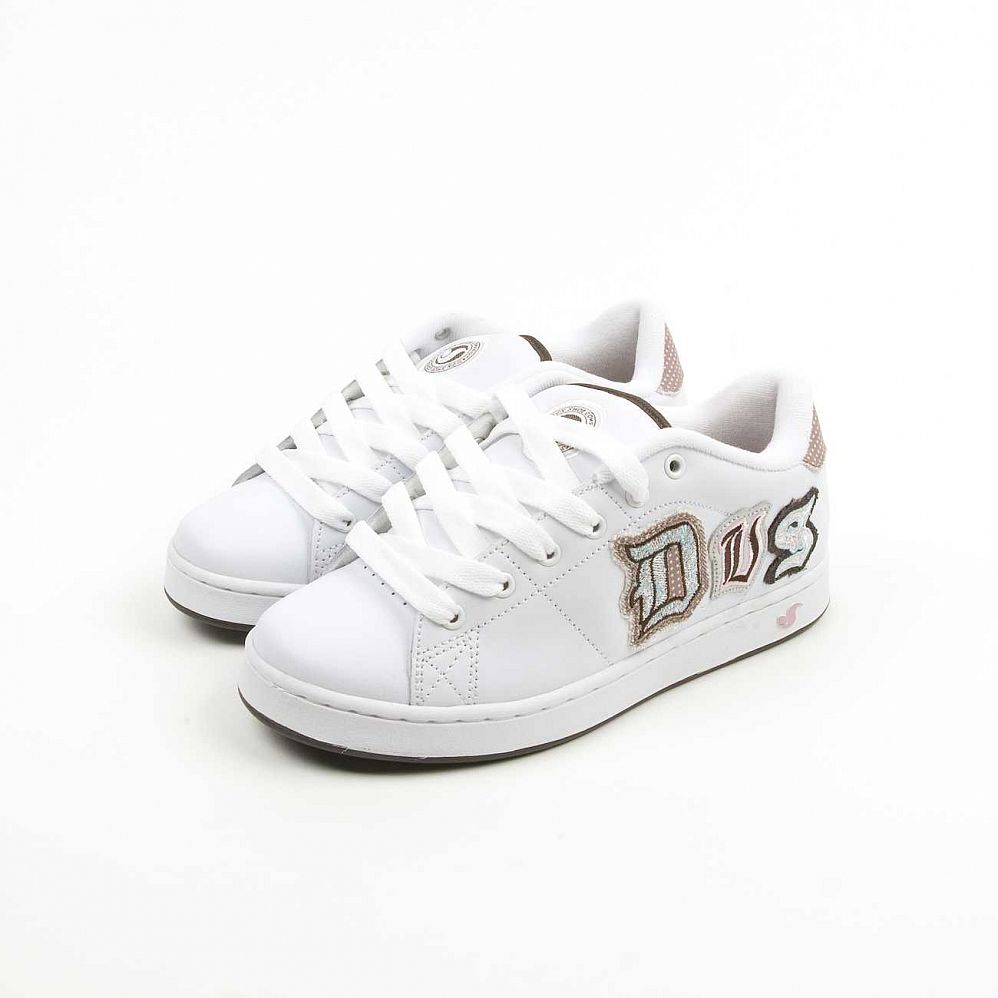 Кеды женские DVS Revival Applique White Leather Pink отзывы