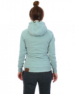 Толстовка женская на молнии с капюшоном Naketano Brazzo Wiederkauer Grun Melange