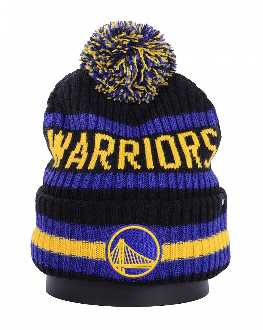 Шапка с помпоном на флисе '47 Brand NBA Golden State Warriors Black Yellow отзывы